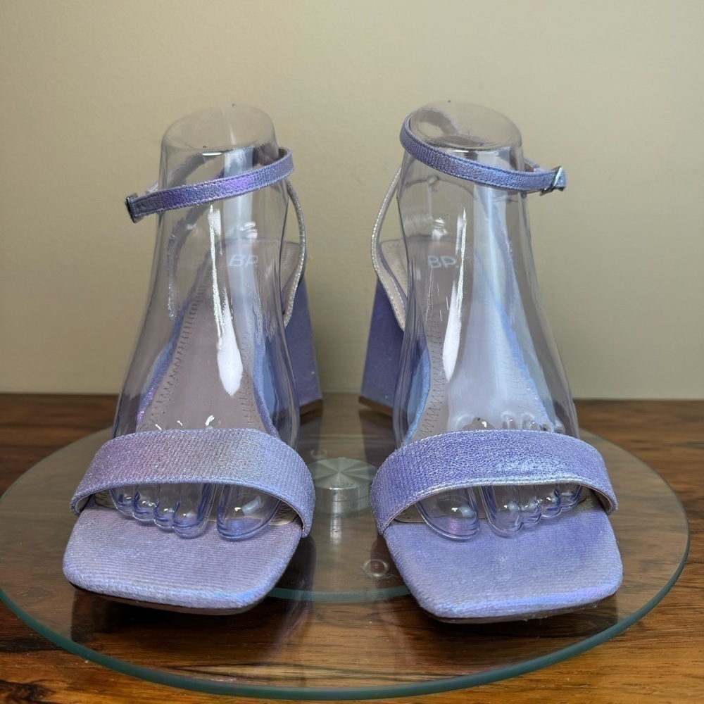 NEW BP. Parker Ankle Strap Sandal in Purple Shimmer